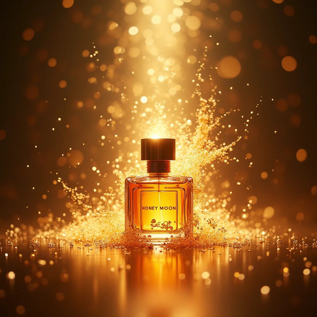 ادکلن هانی مون در کنار قطرات ریز عطر