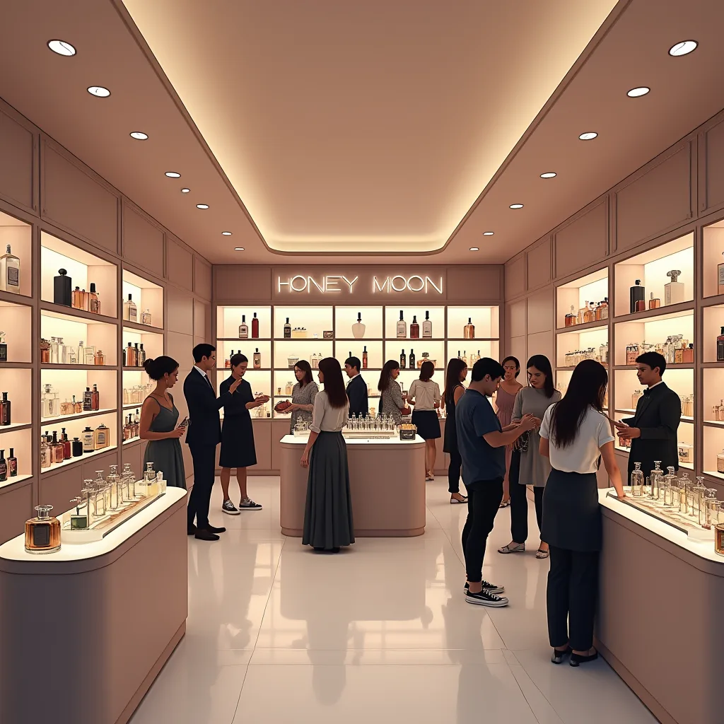 فروشگاه عطر هانی مون با تعداد زیادی مشتری