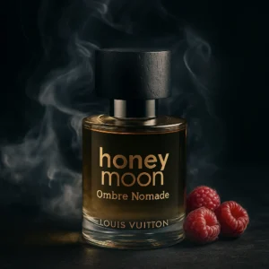 عطر آمبر نومد لویی ویتون در کنار تمشک