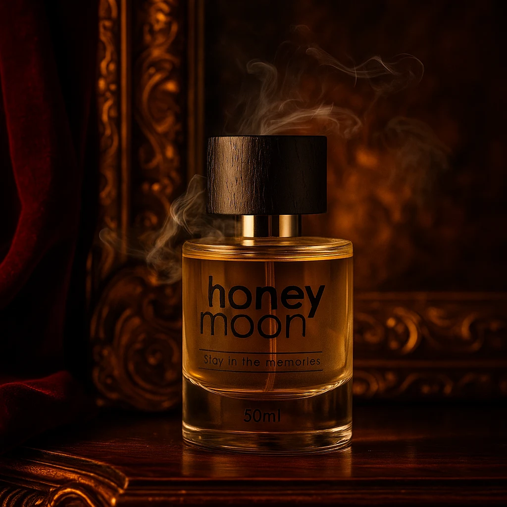 عطر مارلی هالتان در فضایی چوبی